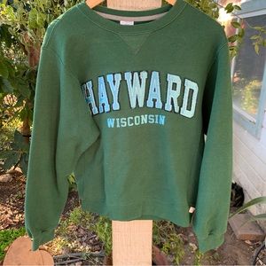 Vintage Hayward Wisconsin Mens small pullover sweater green